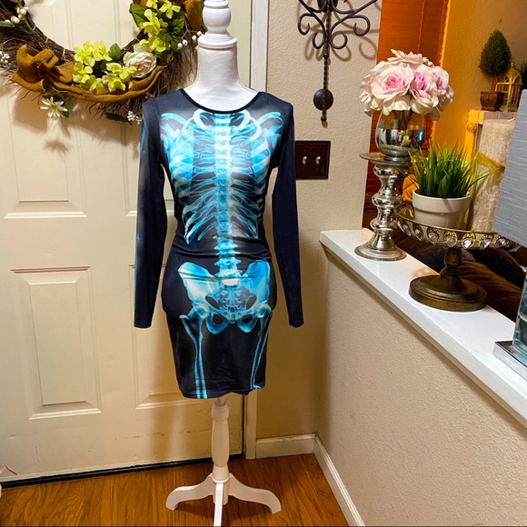 topshop skeleton dress